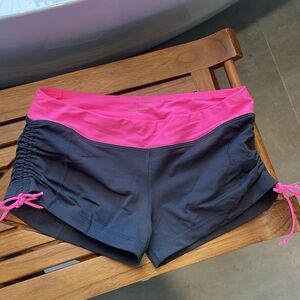 BEBE SPORT HOT PINK & GREY WORKOUT SHORTS! Size: Medium